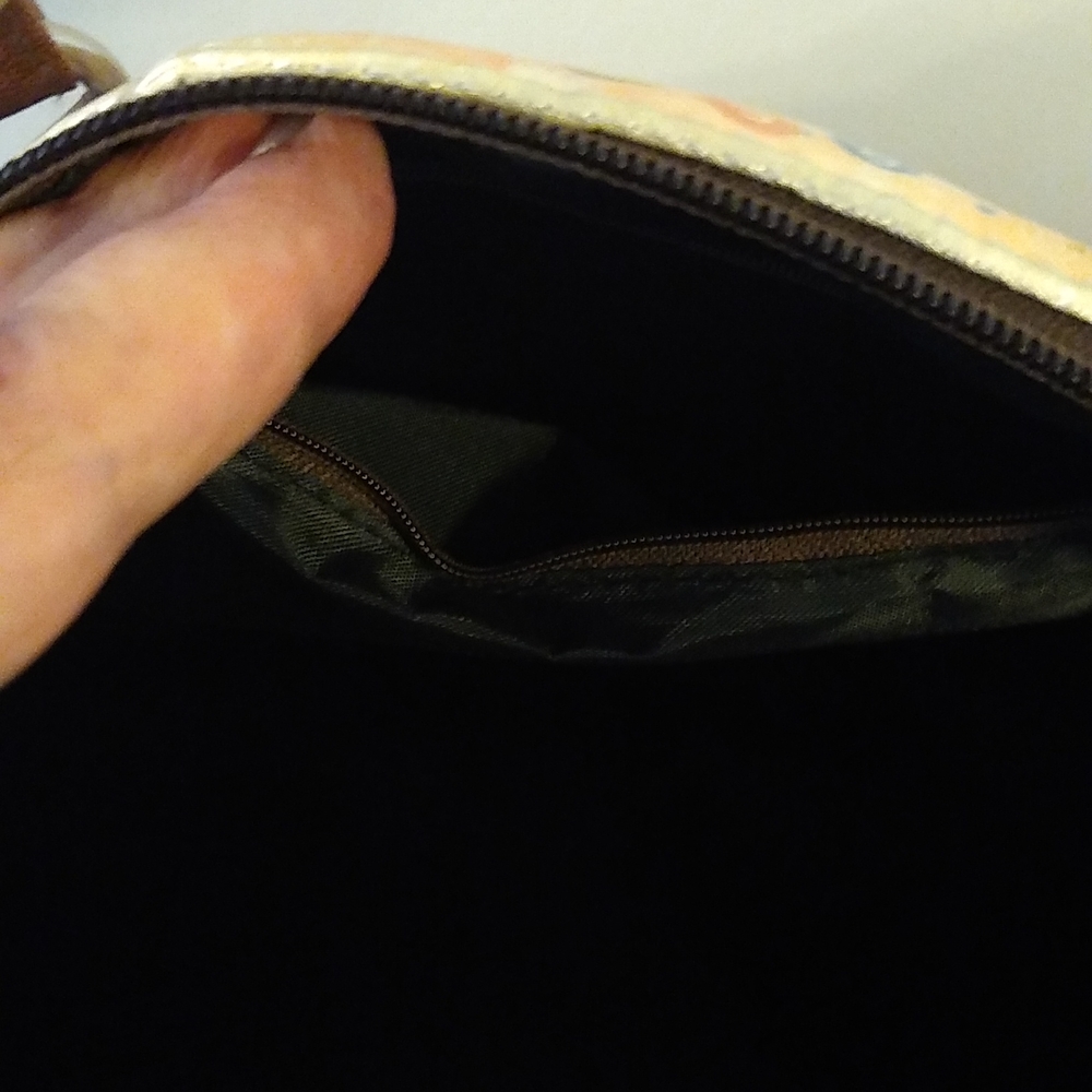 3/$12 Women's Elegant Coffee Print Bag Set - Brown and Cream - Picture 3 of 9